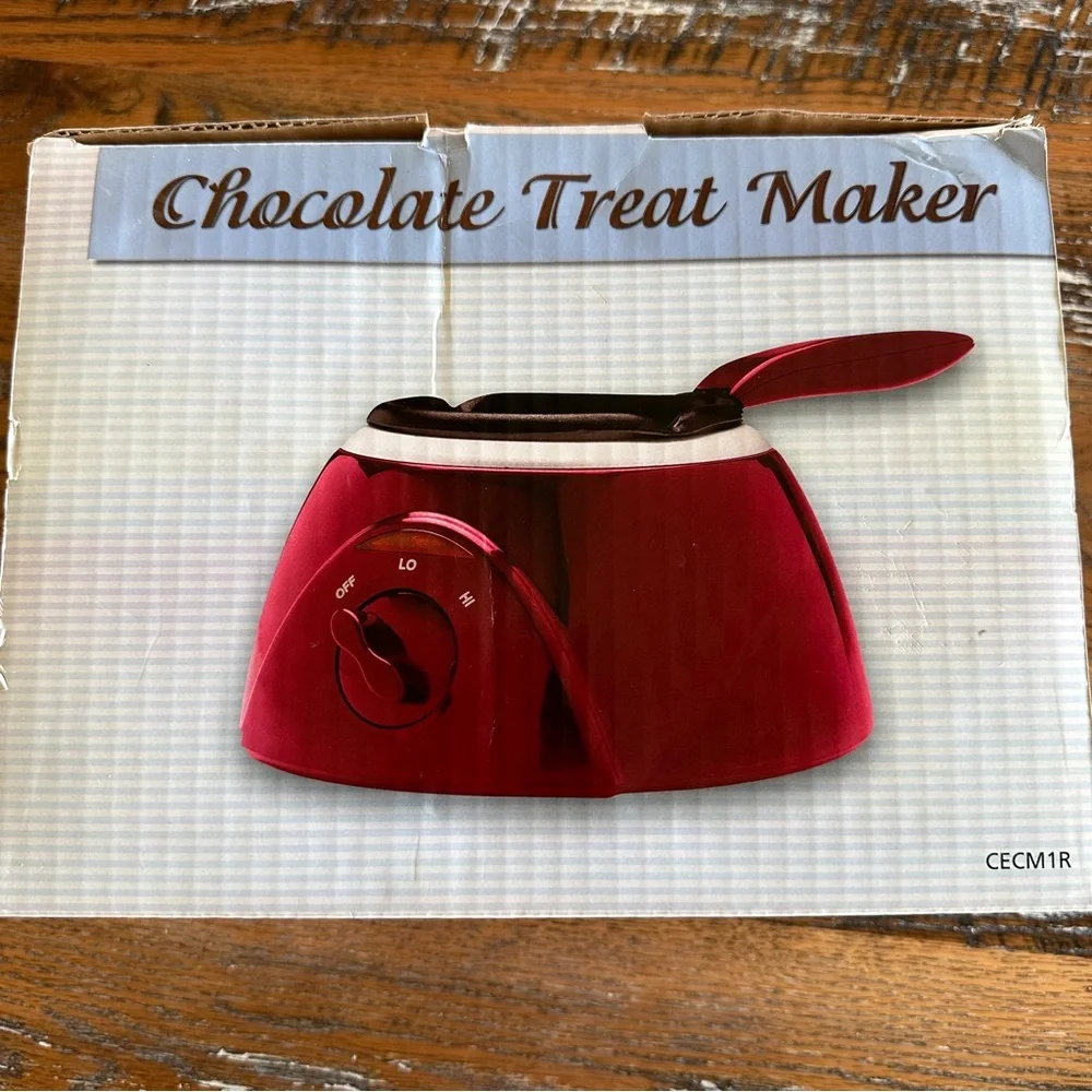 Salton Red Chocolate Melting Pot Treat Maker with Candy Molds